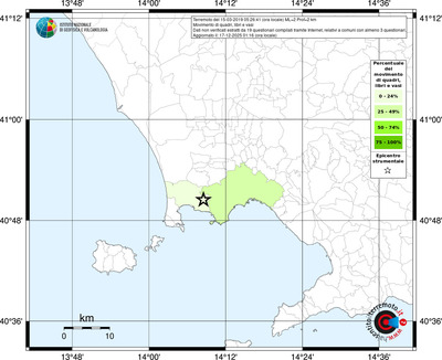 Mappa territorio comunale con almeno 3 questionari
