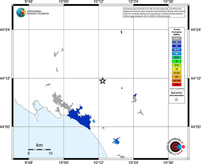 Mappa EMS - territori località