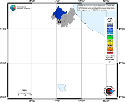 Mappa EMS - territori comuni