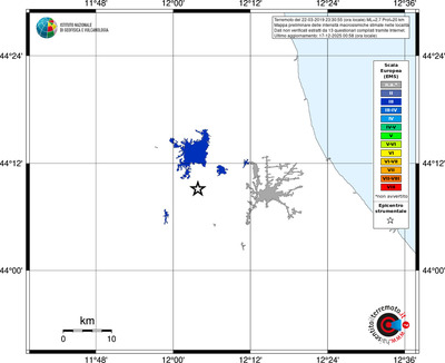 Mappa EMS - territori località