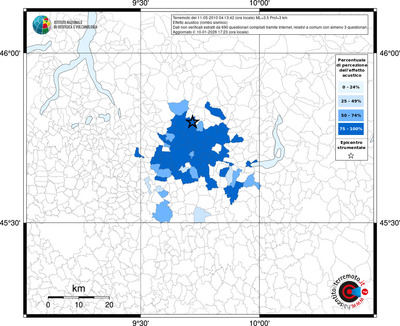 Mappa territorio comunale con almeno 3 questionari