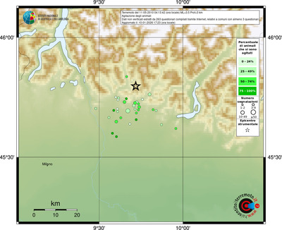 Mappa comuni con almeno 3 questionari