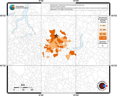 Mappa territorio comunale con almeno 3 questionari