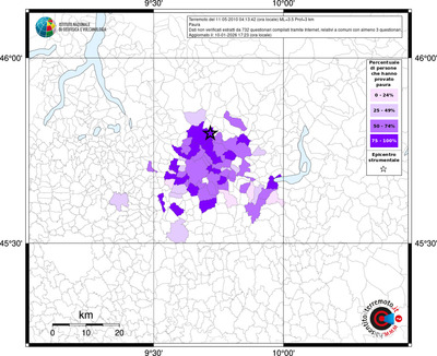 Mappa territorio comunale con almeno 3 questionari