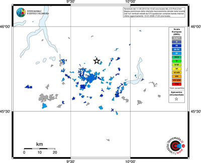 Mappa EMS - territori località