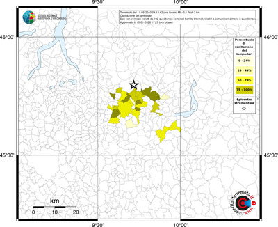 Mappa territorio comunale con almeno 3 questionari