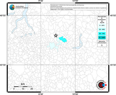 Mappa territorio comunale con almeno 3 questionari