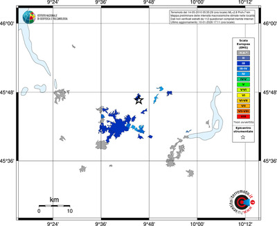 Mappa EMS - territori località