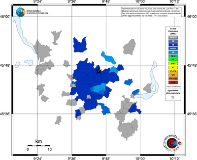 Mappa EMS - territori comuni