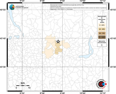 Mappa territorio comunale con almeno 3 questionari