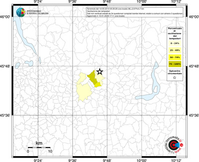 Mappa territorio comunale con almeno 3 questionari