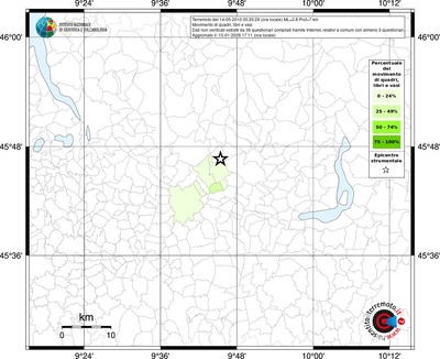 Mappa territorio comunale con almeno 3 questionari