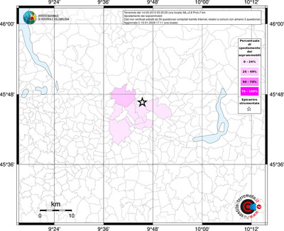 Mappa territorio comunale con almeno 3 questionari