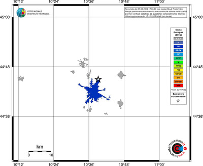 Mappa EMS - territori località