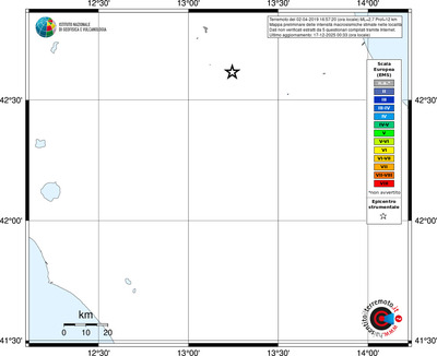 Mappa EMS - territori località