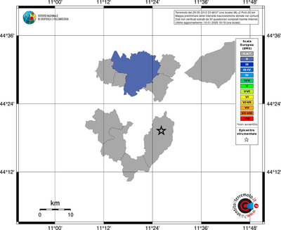 Mappa EMS - territori comuni