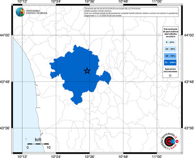 Mappa territorio comunale con almeno 3 questionari