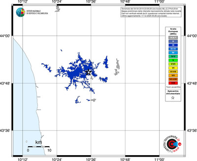 Mappa EMS - territori località