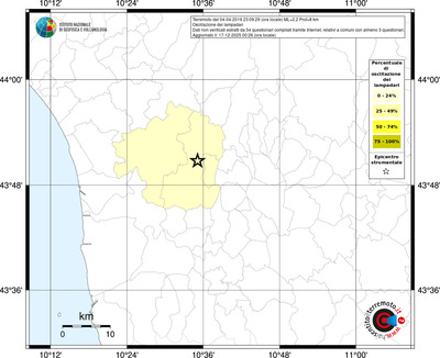 Mappa territorio comunale con almeno 3 questionari