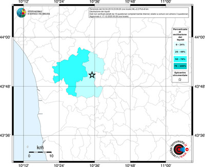 Mappa territorio comunale con almeno 3 questionari