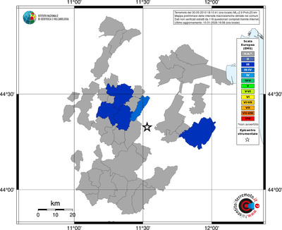 Mappa EMS - territori comuni