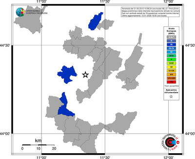 Mappa EMS - territori comuni