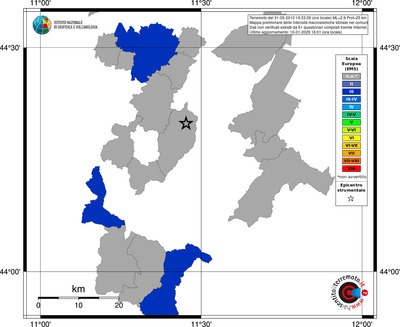 Mappa EMS - territori comuni