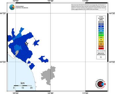 Mappa EMS - territori comuni