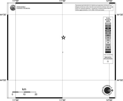 Mappa EMS - territori località