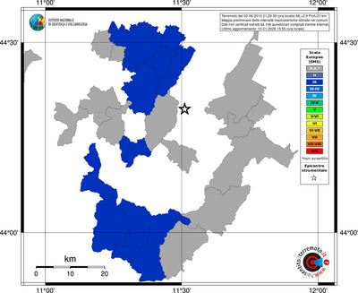 Mappa EMS - territori comuni