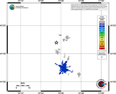 Mappa EMS - territori località