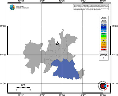 Mappa EMS - territori comuni