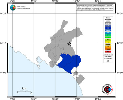Mappa EMS - territori comuni
