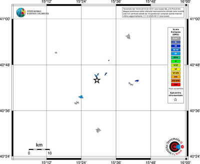 Mappa EMS - territori località