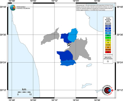 Mappa EMS - territori comuni