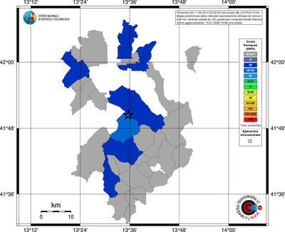 Mappa EMS - territori comuni