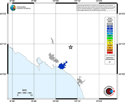 Mappa EMS - territori località