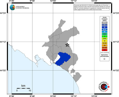 Mappa EMS - territori comuni