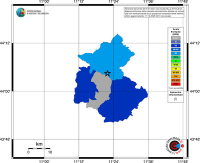 Mappa EMS - territori comuni