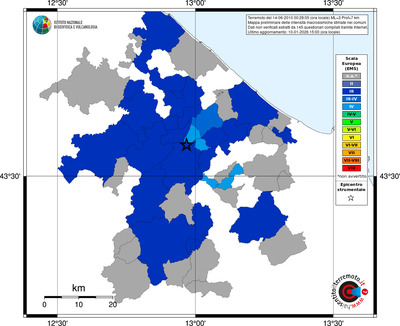 Mappa EMS - territori comuni