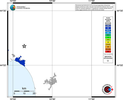 Mappa EMS - territori località
