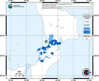 Mappa territorio comunale con almeno 3 questionari
