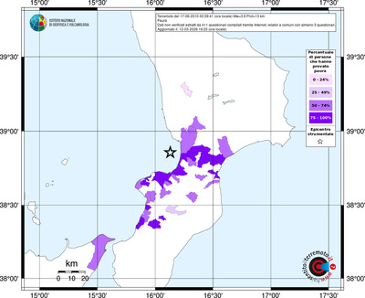 Mappa territorio comunale con almeno 3 questionari