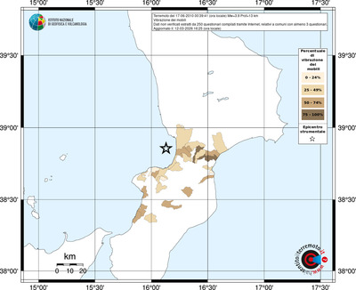 Mappa territorio comunale con almeno 3 questionari