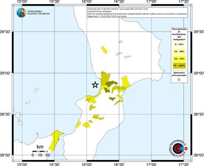 Mappa territorio comunale con almeno 3 questionari