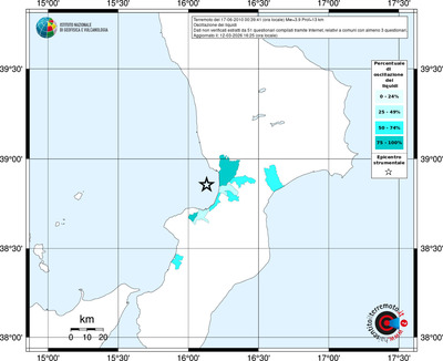 Mappa territorio comunale con almeno 3 questionari