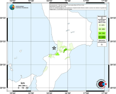 Mappa territorio comunale con almeno 3 questionari