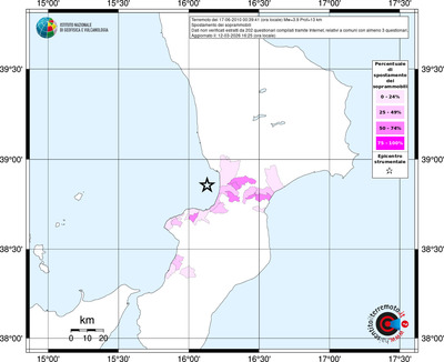 Mappa territorio comunale con almeno 3 questionari