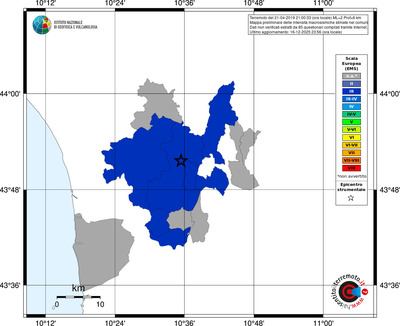 Mappa EMS - territori comuni