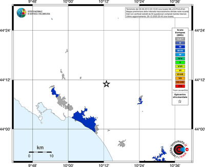 Mappa EMS - territori località